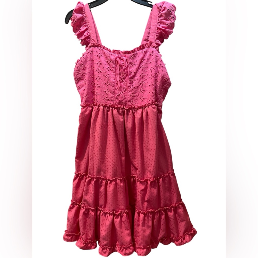 Rare Editions Pink Ruffled Kids Dress